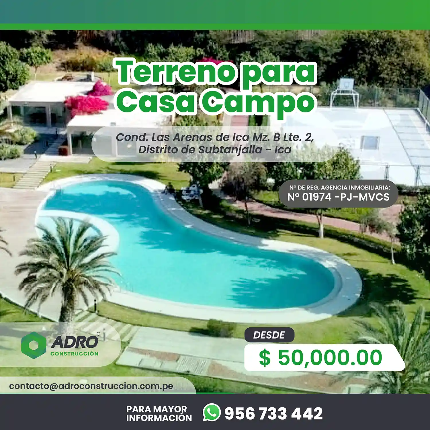 Venta de Terreno Las Arenas de Ica